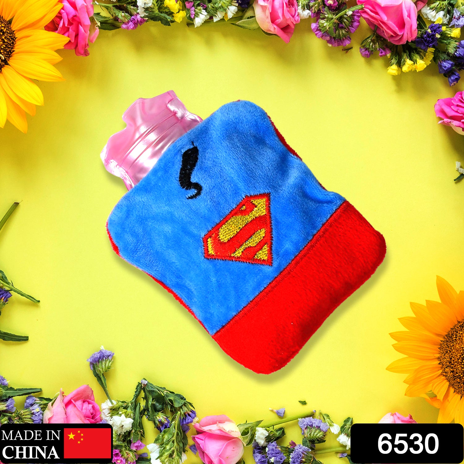 6530 Superman Print Small Hot Water Bag With Cover For Pain Relief Neck Shoulder Pain And Hand Feet Warmer Menstrual Cramps. 6530 Superman Print Small Hot Water Bag With Cover For Pain Relief Neck Shoulder Pain And Hand Feet Warmer Menstrual Cramps.